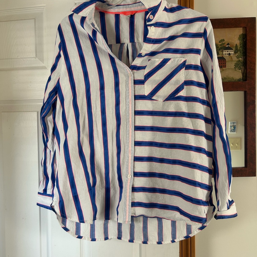 Joules Lorena striped button down shirt size 12 - Picture 5 of 5